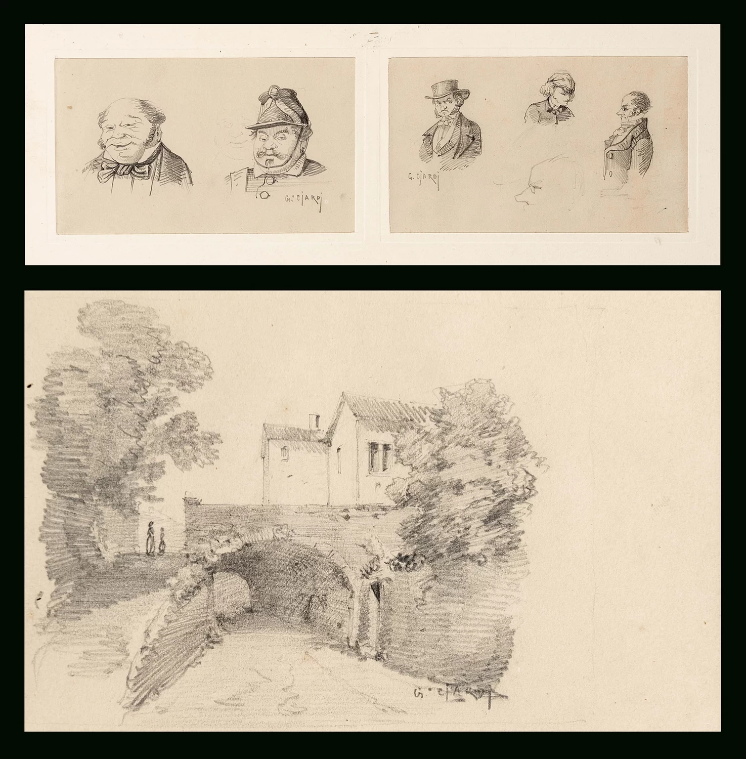 Studio di figure e paesaggio